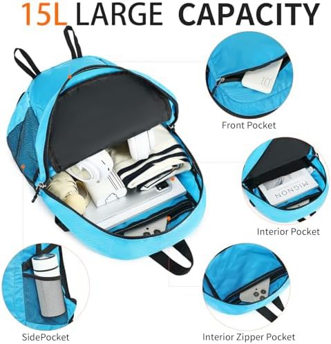 Blue small hiking daypack 15l — photo 5