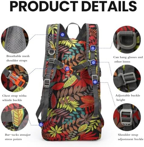 Red packable hiking daypack 30L — photo 3