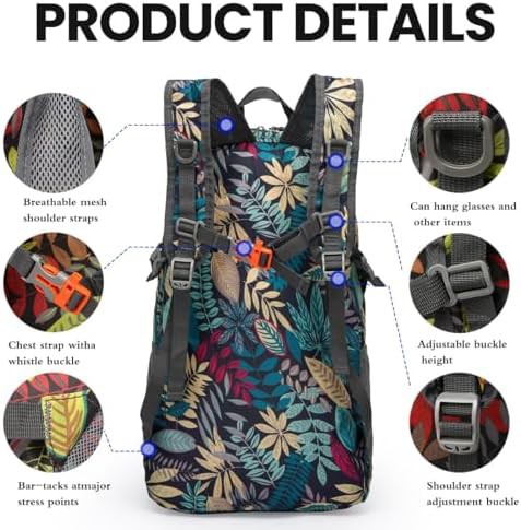 Blue foldable outdoor sports backpack — photo 3