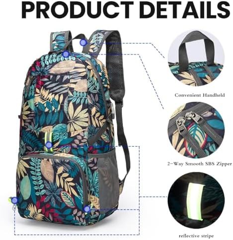 Blue foldable outdoor sports backpack — photo 4