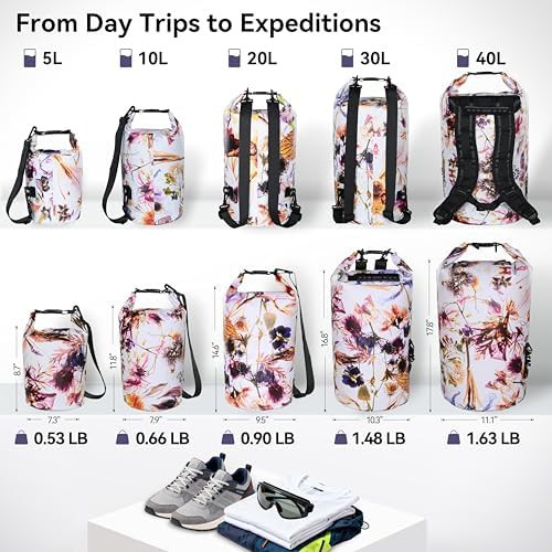 Flower pattern waterproof dry bag 5l — photo 4