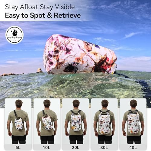 Flower pattern waterproof dry bag 5l — photo 5