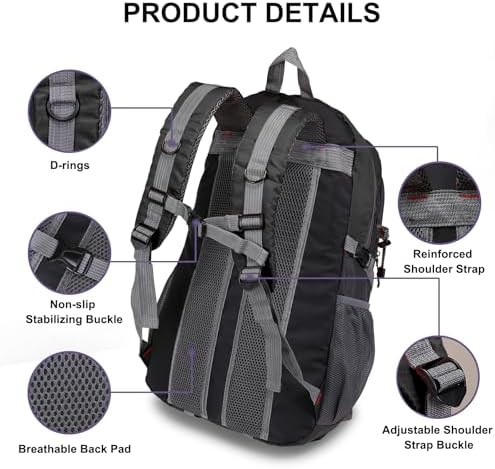 40L waterproof lightweight hiking backpack — photo 4