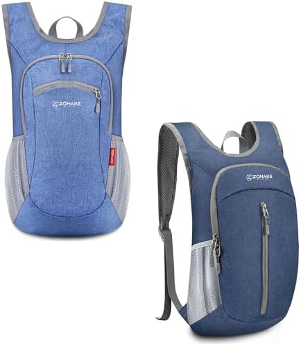 Dark blue and navy 10l foldable backpack