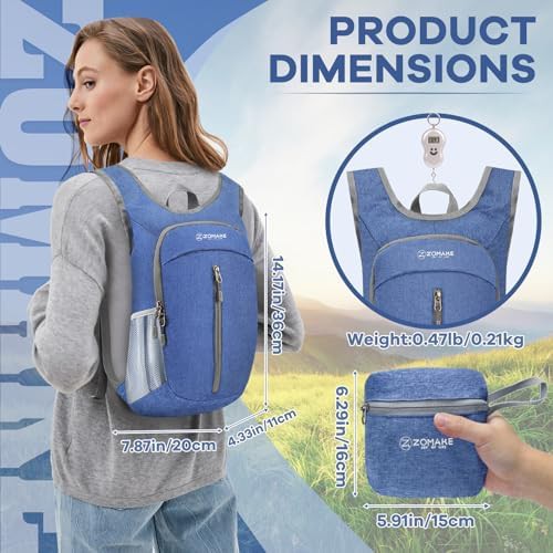 Light green and dark blue 10l daypack — photo 3