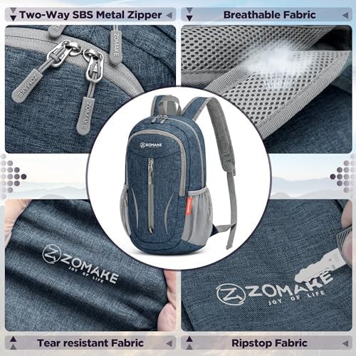 Light green and navy blue 10l packable bag — photo 5