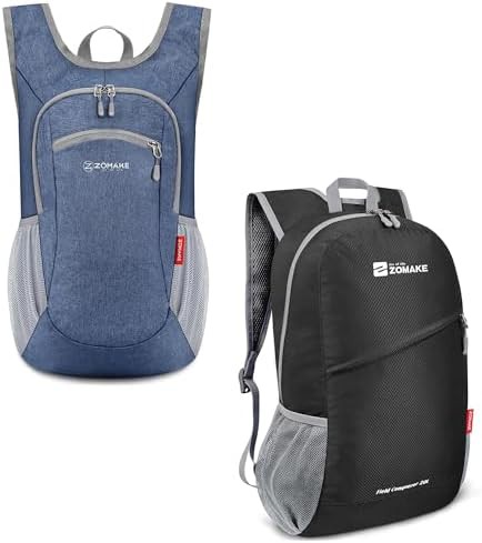Navy blue and black 10l ultralight hiking daypack