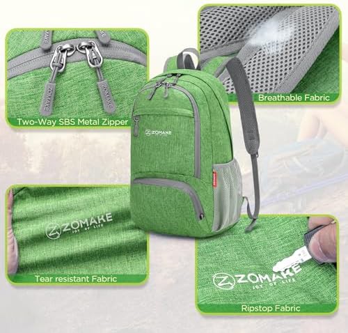 Navy blue and dark green 10l small hiking daypack — photo 5
