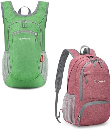 Light green and pink 10l hiking backpack
