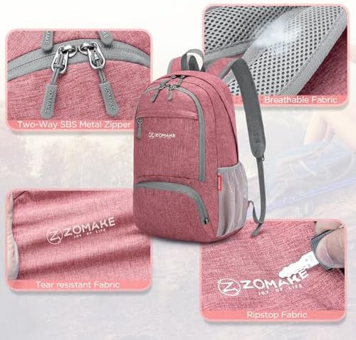 Light green and pink 10l hiking backpack — photo 5