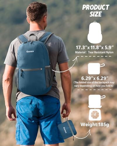 Packable daypack backpack 20l lightweight — photo 3