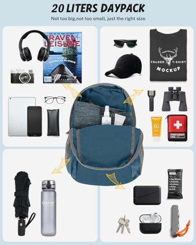Packable daypack backpack 20l lightweight — photo 5