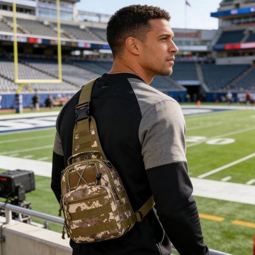 Waterproof tactical camo sling backpack — photo 4