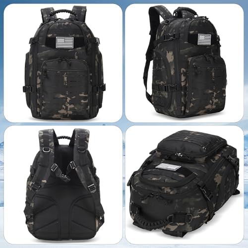 30L black camo outdoor daypack — photo 4