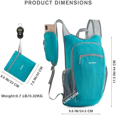 Peacock blue ultralight hiking daypack 15l — photo 4