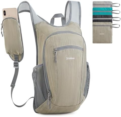 Beige casual shoulder daypack 15.0 in