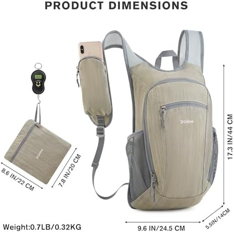 Beige casual shoulder daypack 15.0 in — photo 4