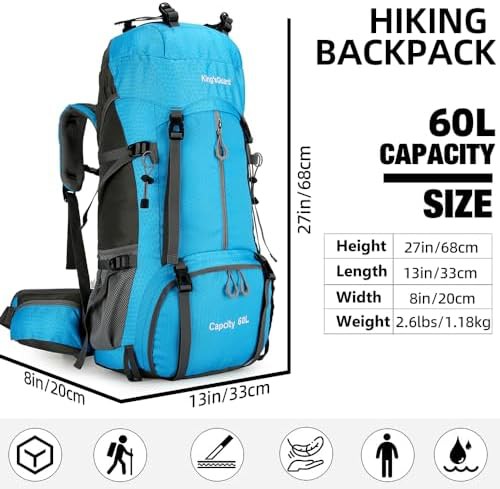 Light blue 60L waterproof daypack — photo 3