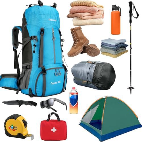 Light blue 60L waterproof daypack — photo 5