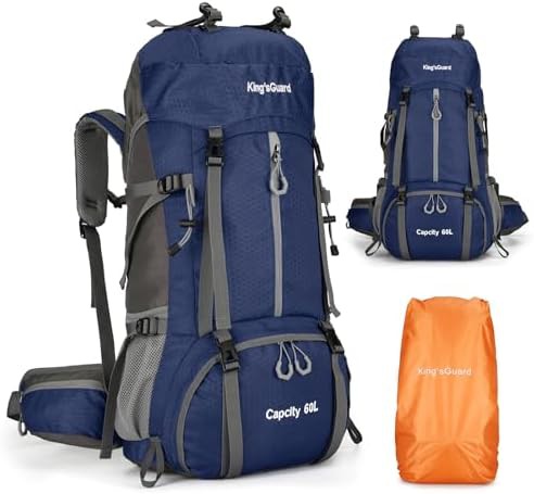 Navy blue 60L climbing daypack