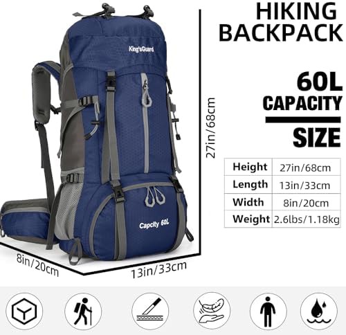 Navy blue 60L climbing daypack — photo 3