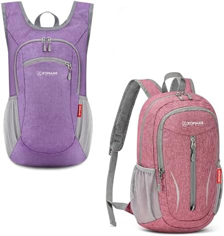 Purple pink 10l water resistant backpack