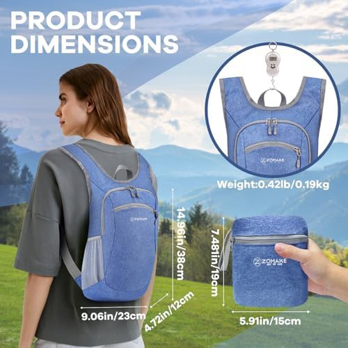 Dark blue and silver grey 10l daypack — photo 4