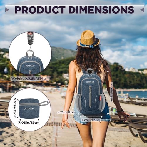 Navy blue and silver 10L ultralight pack — photo 4