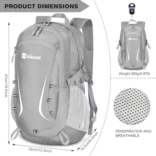 Pink and silver grey 20L packable daypack — photo 3