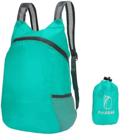 Lake blue packable lightweight daypack 15l