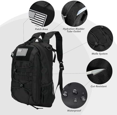 Mini 20L Tactical MOLLE Daypack Black — photo 5