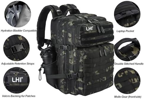 Olive green tactical assault pack 45L — photo 5