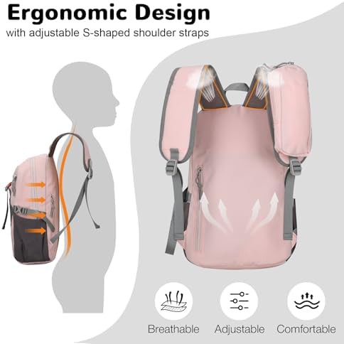Pink waterproof kids hiking daypack — photo 3
