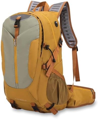 Yellow waterproof 40l camping backpack