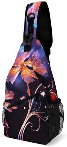Decorative flowers hiking daypack