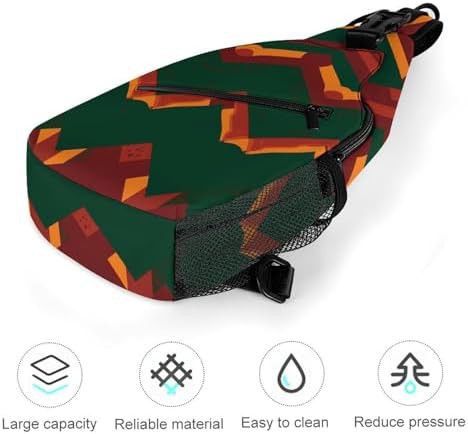 Maroon and Green Pattern Sling Pack — photo 5