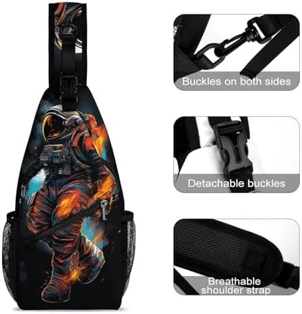 Astronaut Fire Graphic Sling Bag — photo 3