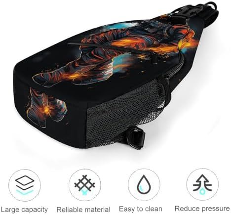 Astronaut Fire Graphic Sling Bag — photo 5