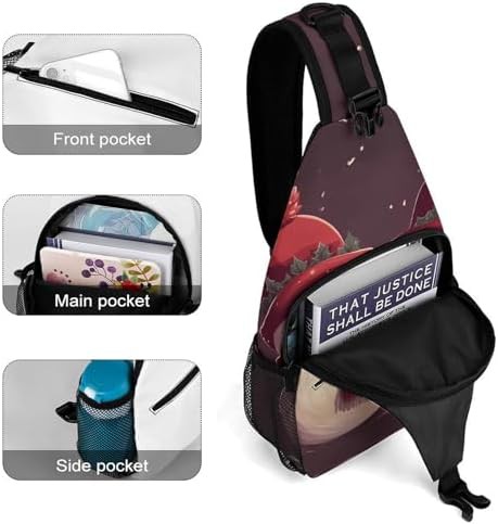 Red snowmen chest sling bag — photo 4