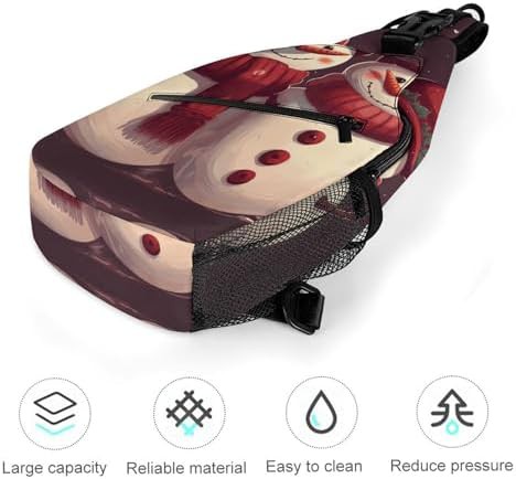 Red snowmen chest sling bag — photo 5
