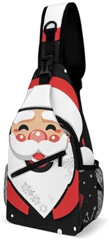 Black snowflake pattern traveling sling bag
