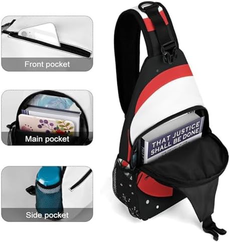 Black snowflake pattern traveling sling bag — photo 4