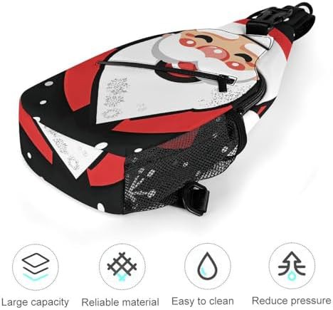 Black snowflake pattern traveling sling bag — photo 5
