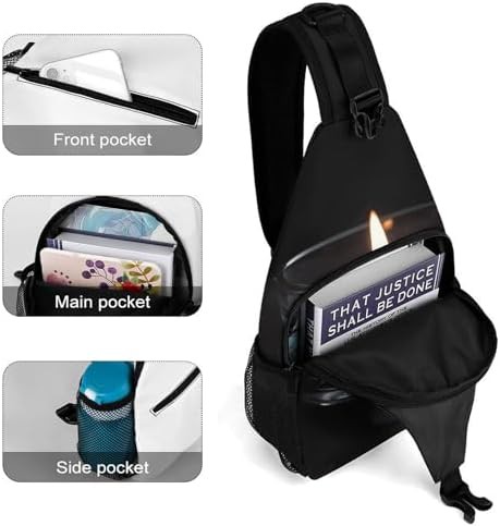 Lit candle graphic traveling sling bag — photo 4