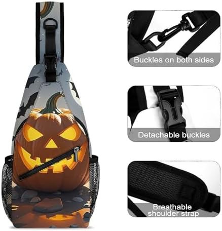 Evil jack-o-lantern traveling sling bag — photo 3