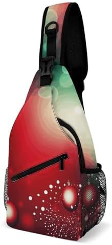 Red Christmas ball traveling sling bag