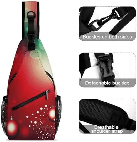 Red Christmas ball traveling sling bag — photo 3