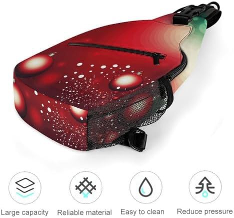 Red Christmas ball traveling sling bag — photo 5
