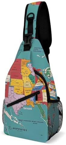 Interstate map crossbody sling pack
