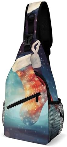 Christmas socks pattern sling pack